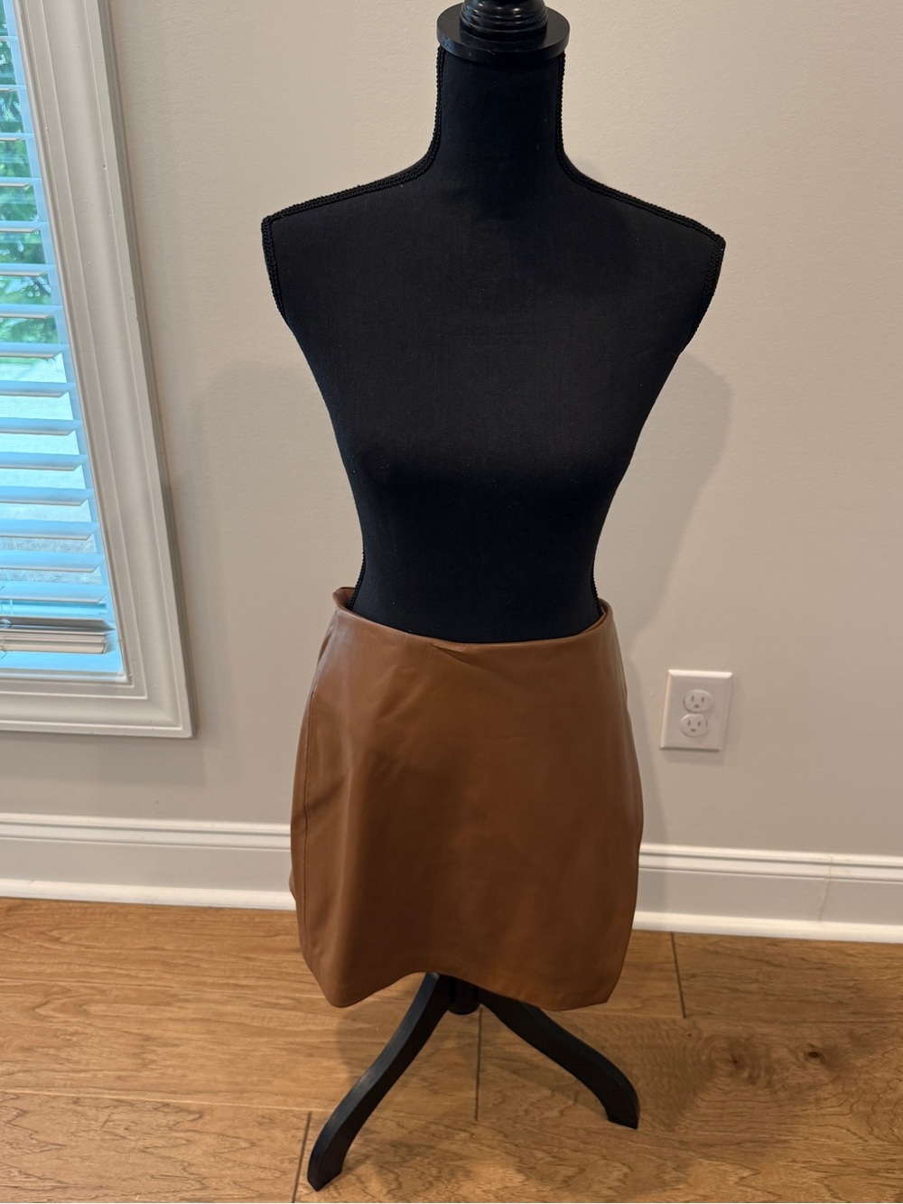 Alice + Olivia  Siobahn Vegan Leather Wrap Mini Skirt